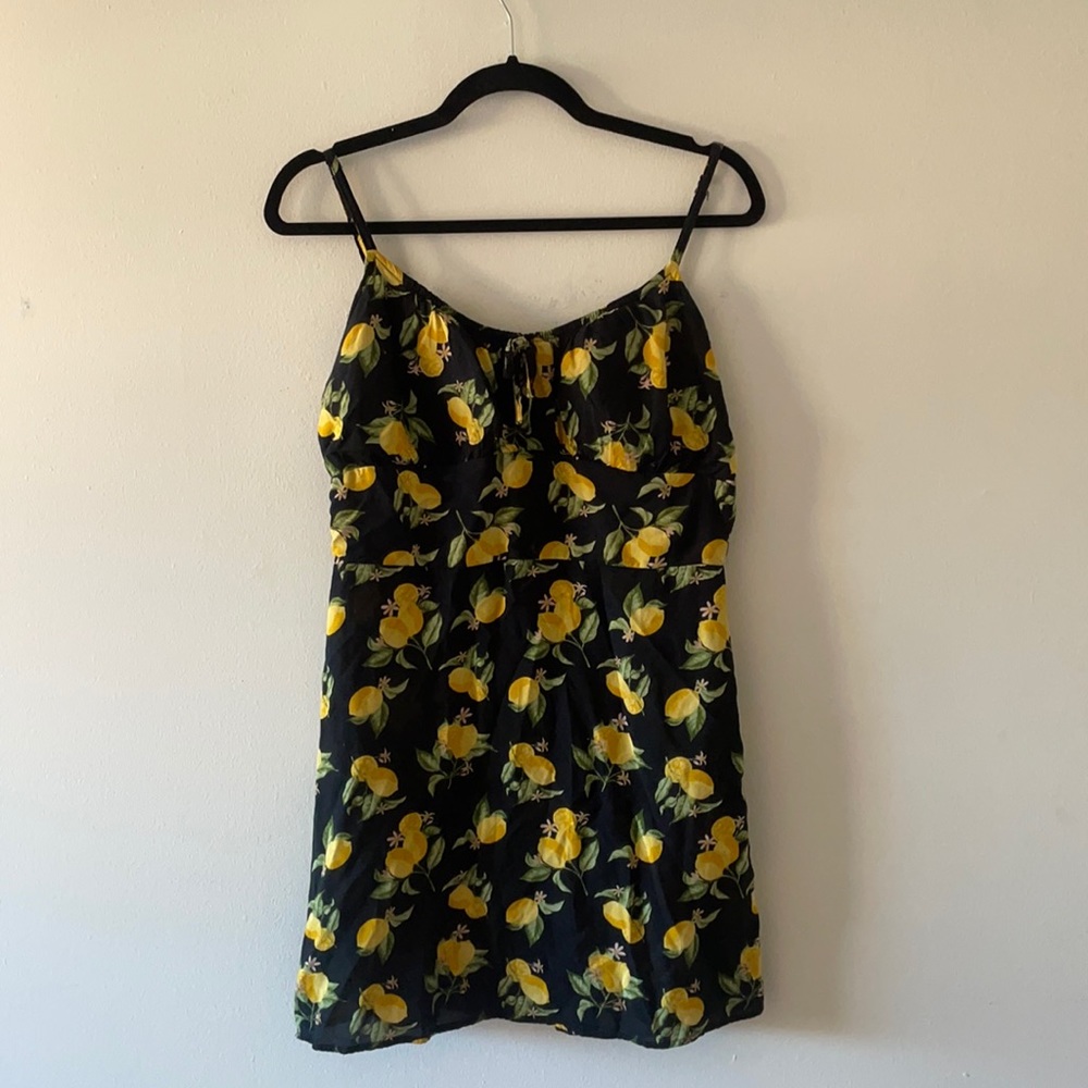 Derek Heart Printed Lemon Dress